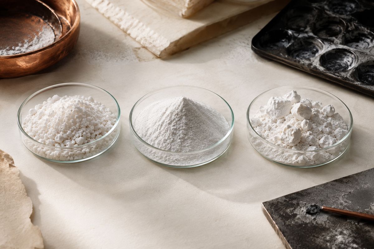 Porównanie form magnezu — tlenek, cytrynian, chelat w trzech szalkach